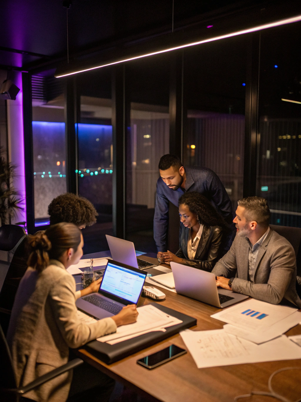 Strategische planning op een modern kantoor